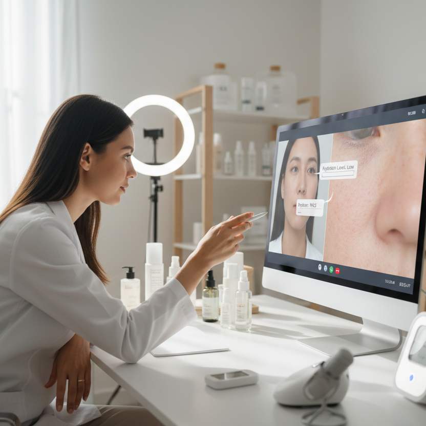 coaching de peau réalisé en visio, de façon experte